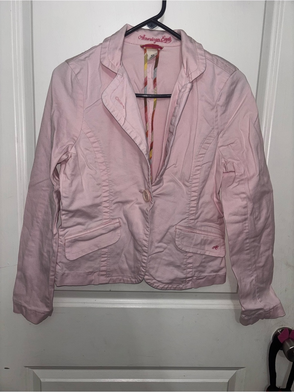Vintage American Eagle Outfitters Light Pink Women's Blazer Jacket